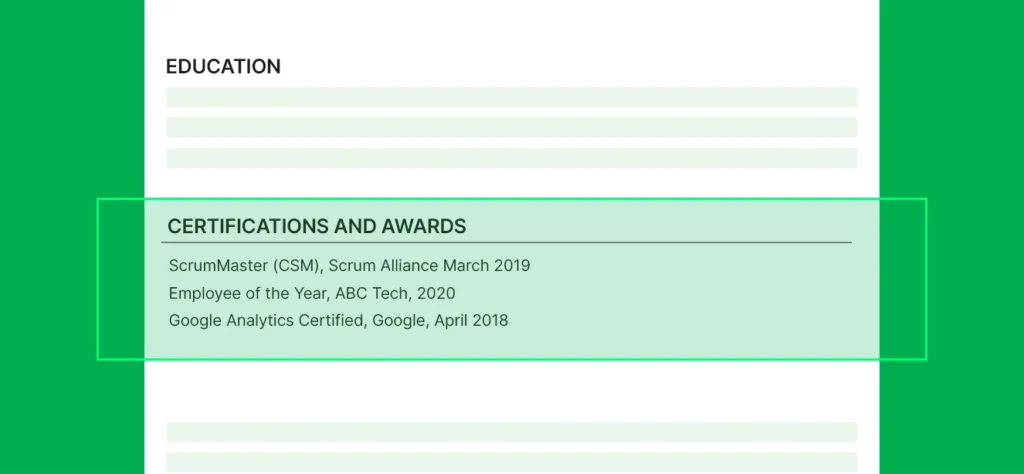 Certification And Awards